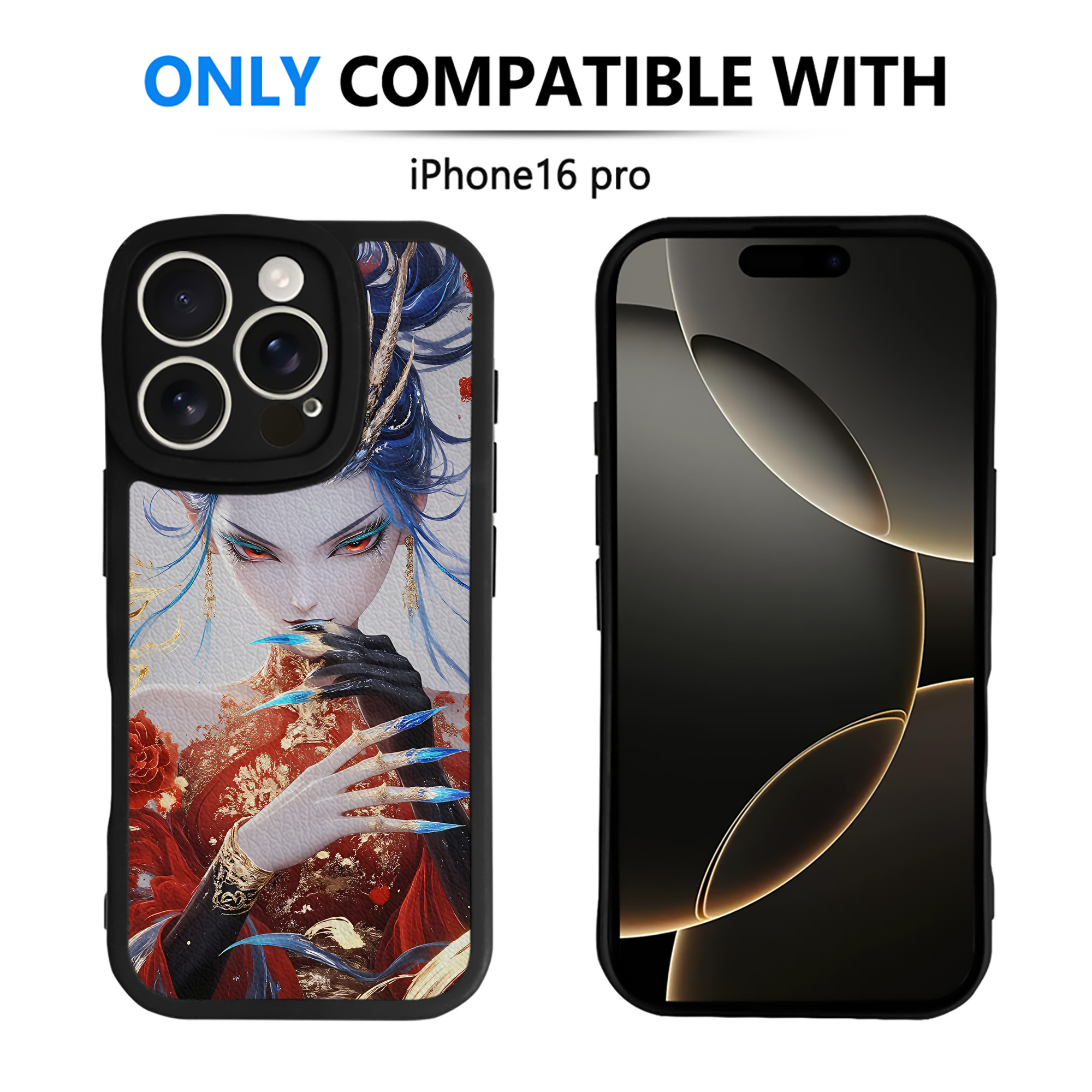 （画像用） Ne Zha 2 ナタ 魔童の大暴れ 【iPhone 16シリーズ対応】シリコンスマホケース（レザー調） 材質：シリコン